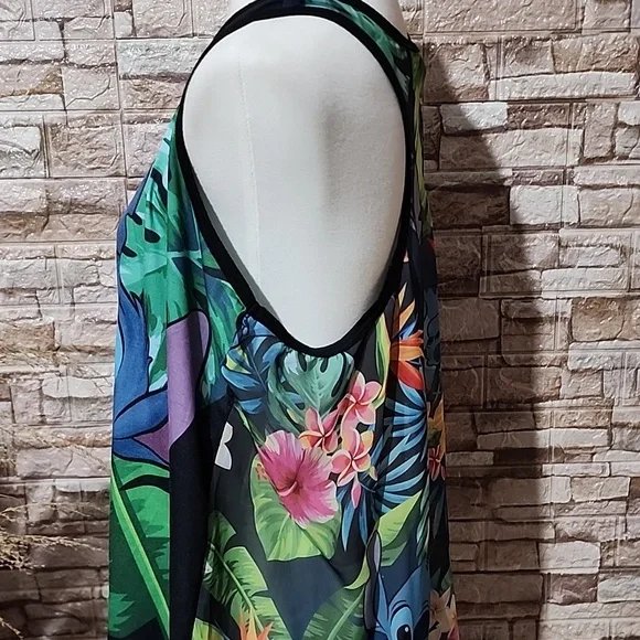 Disney Black Tank Top with Blue Cartoon Character - Picture 2 of 9